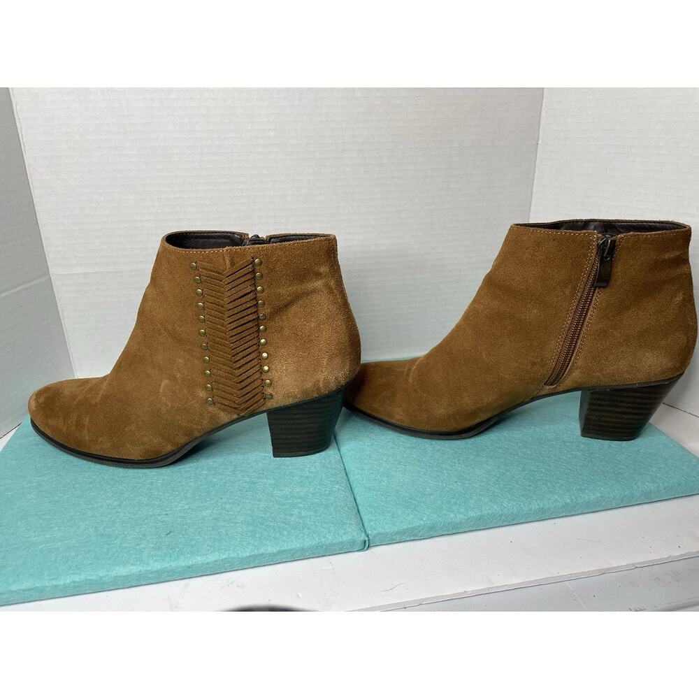 Franco Fortini Women's Brown Suede Boots 122251 Nicolette Size 10